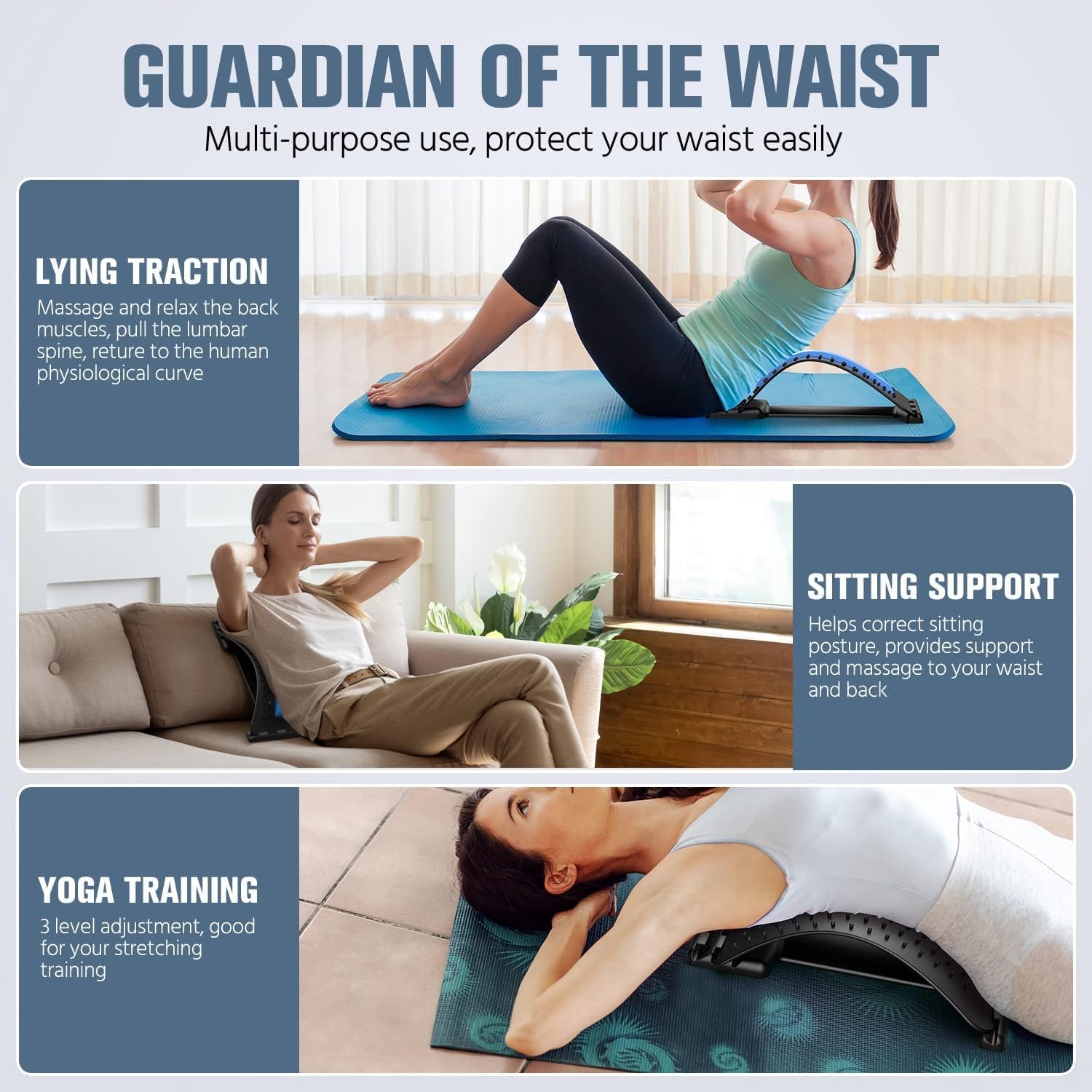 Multi-Level Back Stretching De - Back Stretcher Lumbar review and price