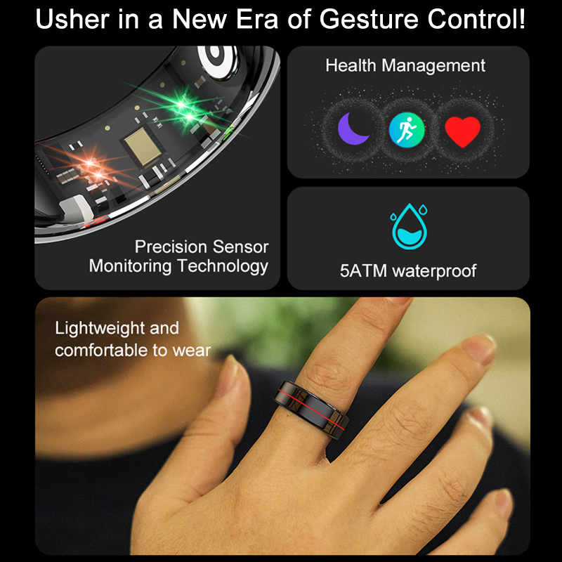 Smart Ring With Charging Case, - Blood Oxygen Monitor review and price
