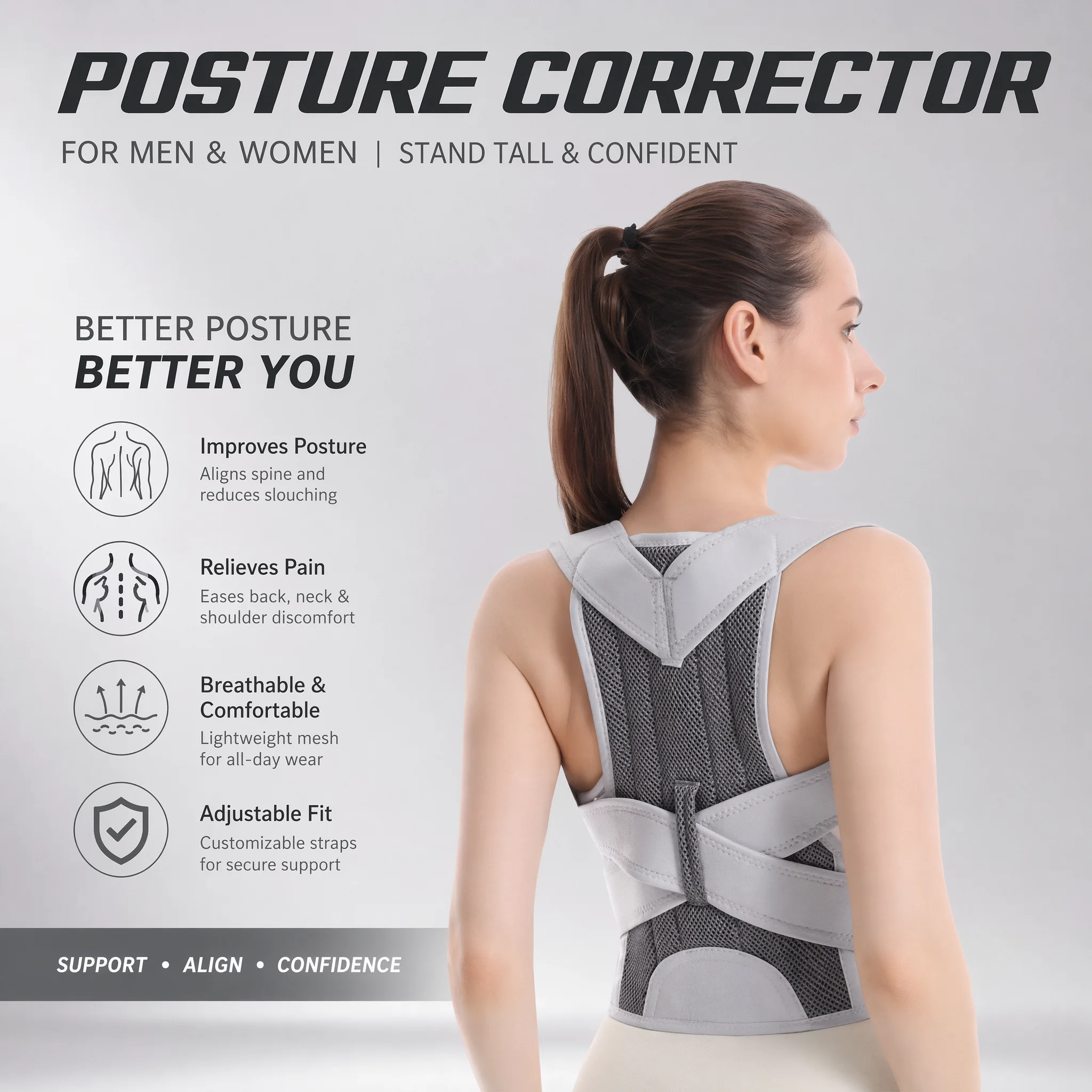 New Design Humpback Girdle Kee - Posture Corrector Back Brace review and price