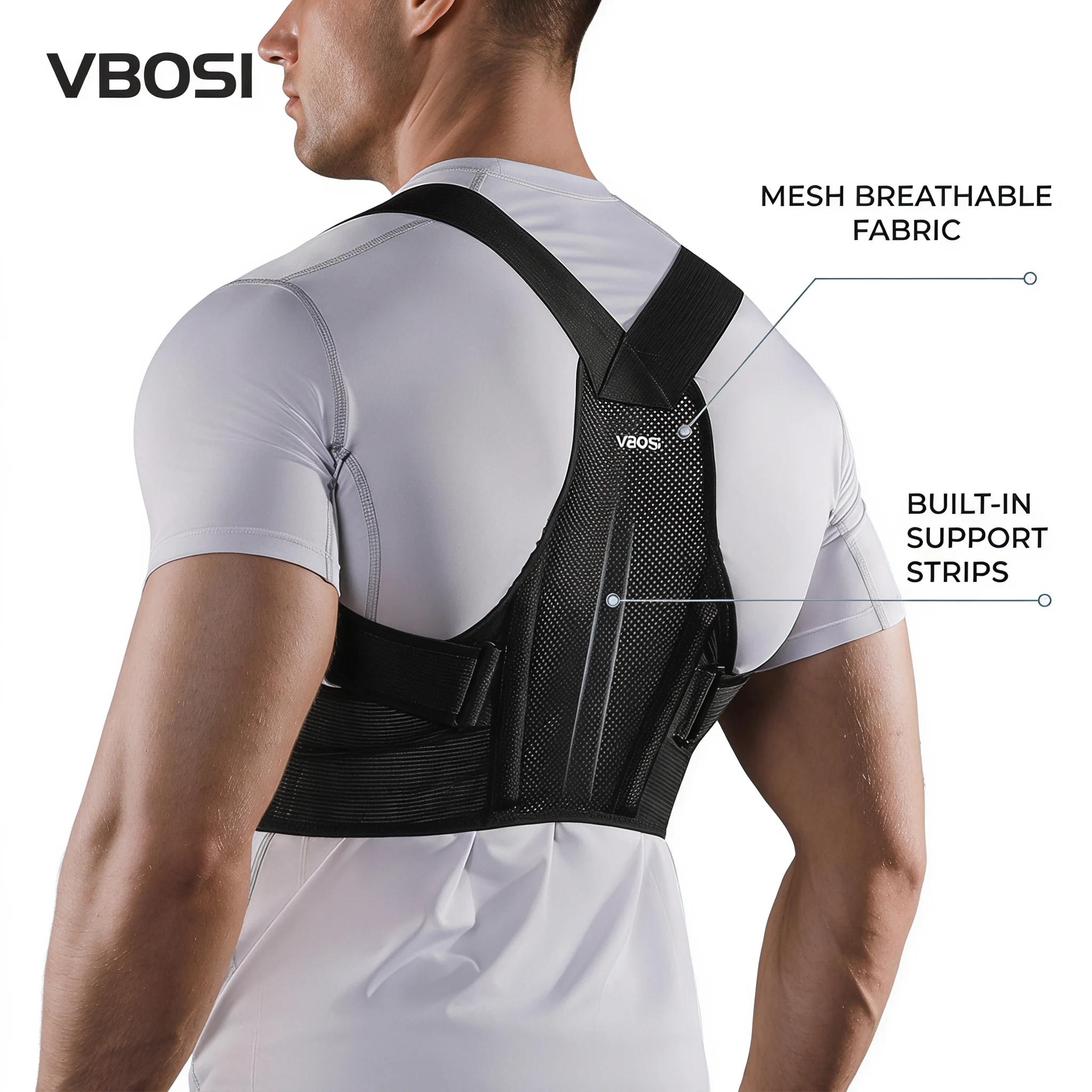 VBOSI Adjustable Posture Corre - Posture Corrector Back Brace review and price