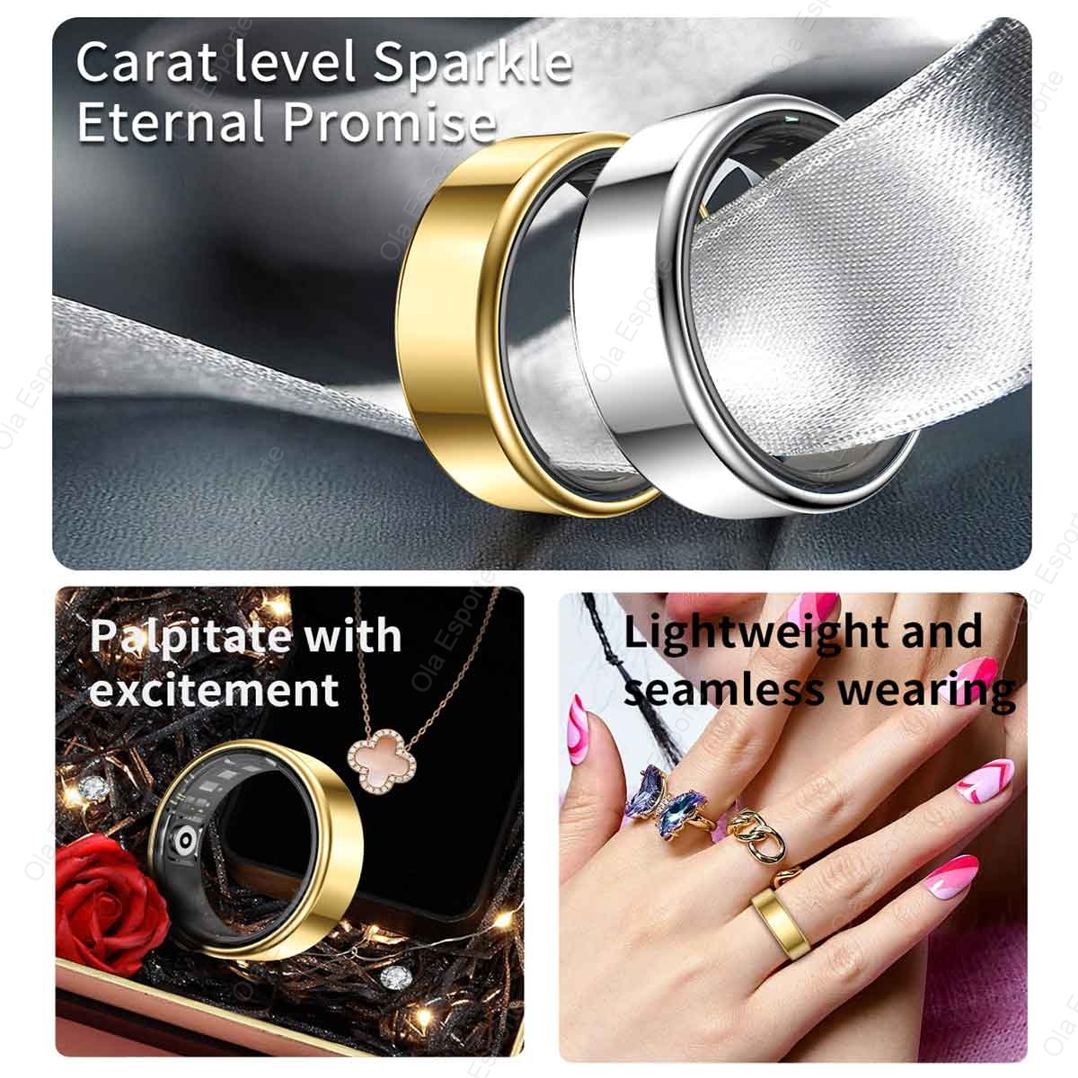 Titanium Alloy Smart Ring, Hea - Blood Oxygen Monitor review and price
